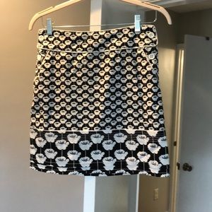 Black and white flower skirt